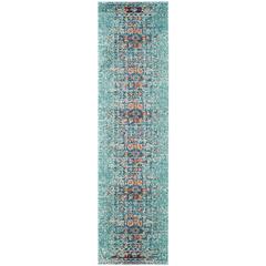 MONACO, BLUE / MULTI, 2'-2" X 20', Area Rug