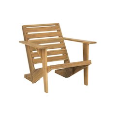 Wooden Acacia Adirondack Chair With Oil Finish And Comfortable Seat