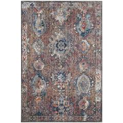 BRISTOL, DARK GREY / BLUE, 7' X 7' Square, Area Rug