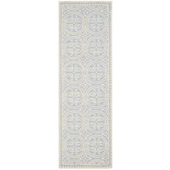 CAMBRIDGE, LIGHT BLUE / IVORY, 2'-6" X 12', Area Rug, CAM123A-212