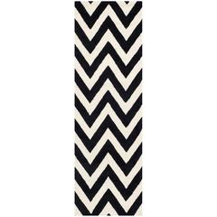 CAMBRIDGE, BLACK / IVORY, 2'-6" X 8', Area Rug, CAM139E-28