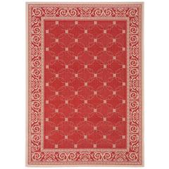 COURTYARD, RED / NATURAL, 5'-3" X 5'-3" Round, Area Rug, CY1502-3707-5R