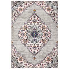 MADISON, LIGHT GREY / FUCHSIA, 6'-7" X 6'-7" Square, Area Rug, MAD153R-7SQ