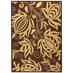 COURTYARD, CHOCOLATE/NATURAL, 7'-10" X 7'-10" Square, Area Rug, CY2961-3409-8SQ