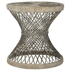 GRIMSON SMALL BOWED ACCENT TABLE, WIK6506B