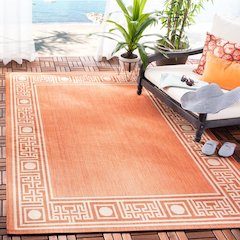 COURTYARD, RUST / SAND, 6'-7" X 9'-6", Area Rug, CY5143A-6
