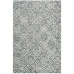 Abstract, BLUE / GREY, 6' X 9', Area Rug, ABT201A-6