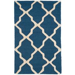 CAMBRIDGE, NAVY BLUE / IVORY, 2'-6" X 4', Area Rug, CAM121G-24