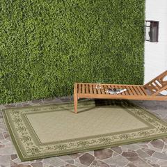 COURTYARD, NATURAL / OLIVE, 6'-7" X 9'-6", Area Rug, CY0901-1E01-6