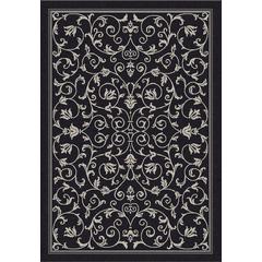 COURTYARD, BLACK / SAND, 5'-3" X 7'-7", Area Rug, CY2098-3908-5