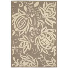 COURTYARD, BROWN / NATURAL, 5'-3" X 7'-7", Area Rug, CY2961-3009-5