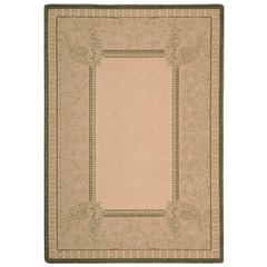 COURTYARD, NATURAL / OLIVE, 6'-7" X 6'-7" Round, Area Rug, CY2965-1E01-7R