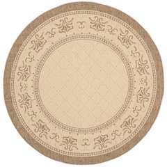 COURTYARD, NATURAL / BROWN, 5'-3" X 5'-3" Round, Area Rug, CY0901-3001-5R