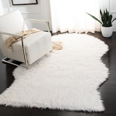 FAUX SHEEP SKIN, IVORY, 4' X 6', Area Rug, FSS115A-4