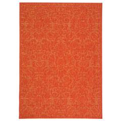 COURTYARD, RED / RED, 5'-3" X 5'-3" Round, Area Rug, CY2714-3777-5R
