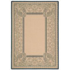 COURTYARD, NATURAL / BLUE, 8' X 11', Area Rug, CY2965-3101-8