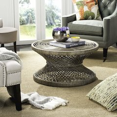 GRIMSON LARGE BOWED COFFEE TABLE, WIK6507B