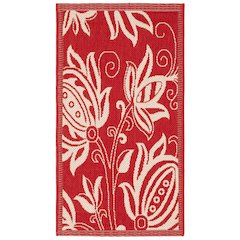 COURTYARD, RED / NATURAL, 2' X 3'-7", Area Rug, CY2961-3707-2