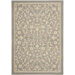COURTYARD, GREY / NATURAL, 6'-7" X 6'-7" Round, Area Rug, CY2098-3606-7R