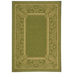 COURTYARD, OLIVE / NATURAL, 6'-7" X 6'-7" Square, Area Rug, CY2965-1E06-7SQ