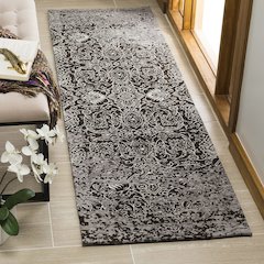 CLV-CLASSIC VINTAGE, SILVER / BROWN, 2'-3" X 8', Area Rug
