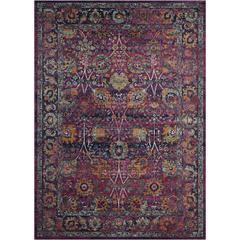 GRANADA, FUCHSIA / MULTI, 6'-7" X 9', Area Rug
