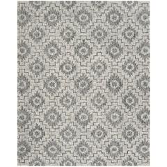 Abstract, IVORY / DARK GREY, 8' X 10', Area Rug, ABT202A-8