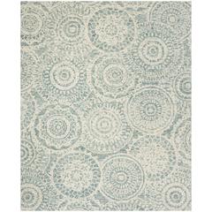 Abstract, IVORY / BLUE, 8' X 10', Area Rug, ABT205A-8