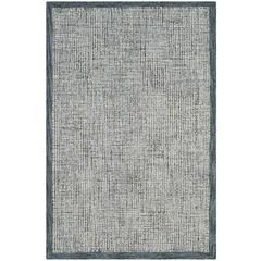 Abstract, NAVY / IVORY, 4' X 6', Area Rug