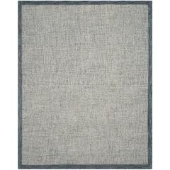Abstract, NAVY / IVORY, 8' X 10', Area Rug