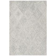 Abstract, SILVER, 4' X 6', Area Rug