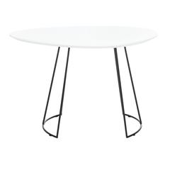 Brooks Side Table, Lacqure White/Black