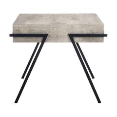 Jett Square Accent Table, Light Grey/Black