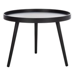 Fritz Round Tray Top Side Table, Black