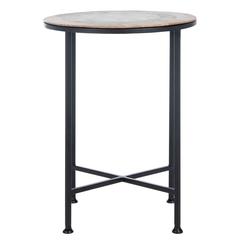 Lumi Agate Accent Table, Black Agate