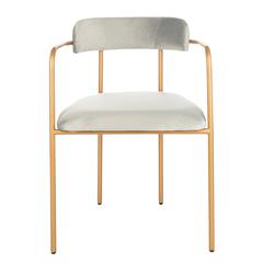 Camille Side Chair, Grey/Gold