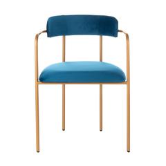 Camille Side Chair, Navy/Gold