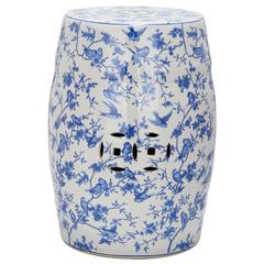 BLUE BIRDS GARDEN STOOL