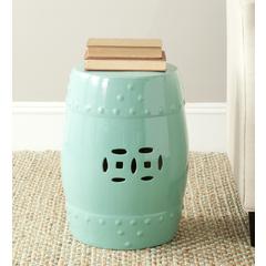 LIGHT AQUA MODERN MING GARDEN STOOL