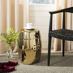 GOLD MODERN MING GARDEN STOOL