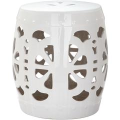 STENCIL BLOSSOM GARDEN STOOL, ACS4536A