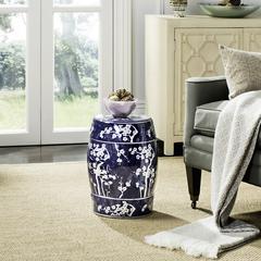 Midnight Kiss Garden Stool, Dk Blue