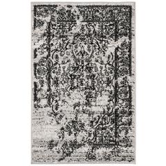 Adirondack, SILVER / BLACK, 2'-6" X 4', Area Rug, ADR101A-24