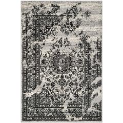 Adirondack, SILVER / BLACK, 10' X 14', Area Rug, ADR101A-10