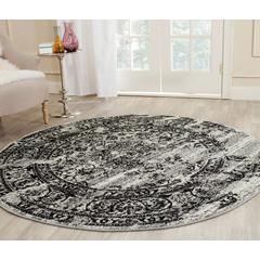 Adirondack, SILVER / BLACK, 10' X 10' Round, Area Rug, ADR101A-10R