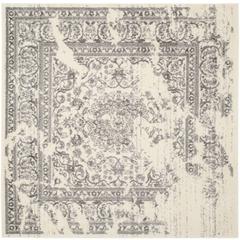 Adirondack, IVORY / SILVER, 10' X 10' Square, Area Rug, ADR101B-10SQ