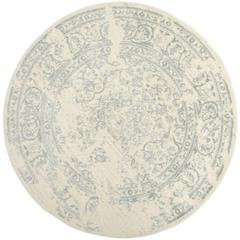 Adirondack, IVORY / SLATE, 6' X 6' Round, Area Rug, ADR101S-6R
