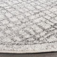 Adirondack, SILVER / IVORY, 4' X 4' Round, Area Rug, ADR103B-4R