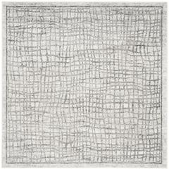 Adirondack, SILVER / IVORY, 10' X 10' Square, Area Rug, ADR103B-10SQ