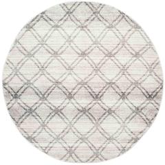 Adirondack, SILVER / CHARCOAL, 4' X 4' Round, Area Rug, ADR105P-4R